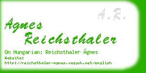 agnes reichsthaler business card